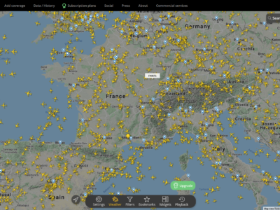 Flightradar24, le trafic Aérien en Temps Réel