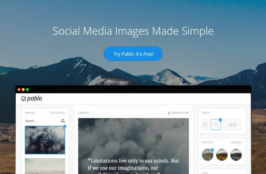 Pablo 2.0, créer des images pour vos réseaux sociaux