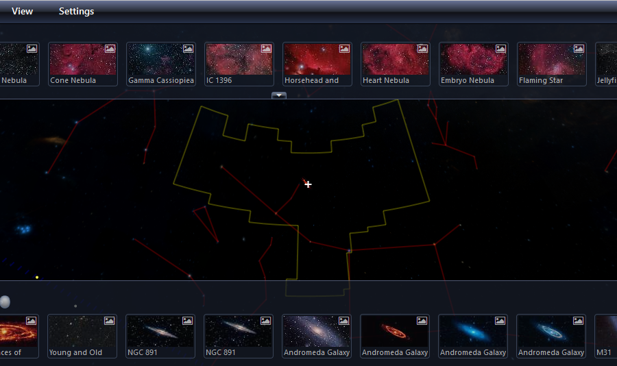Naviguer au milieu des étoiles et galaxies !