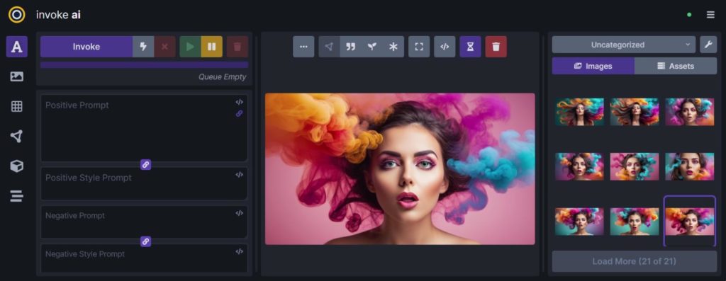 Interface de Invoke AI