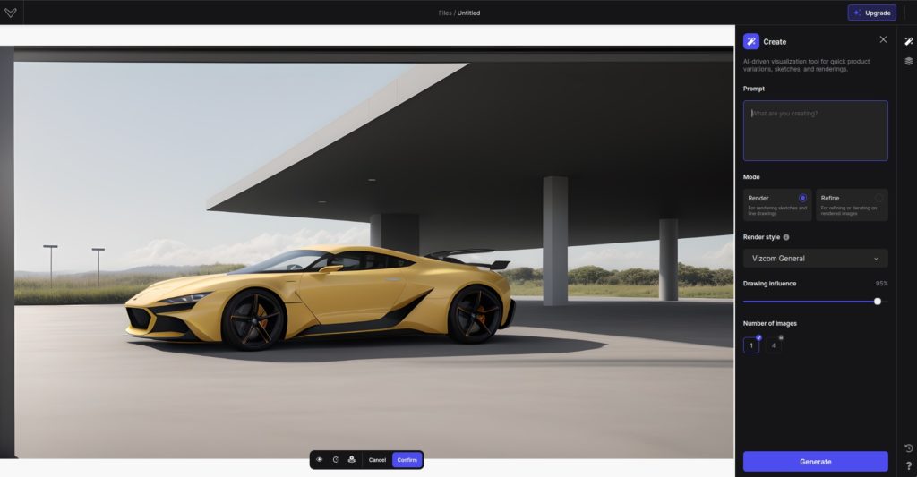 Interface de Vizcom AI
