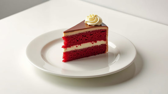 une part de gâteau sur une assiette
