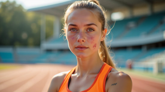 Une femme avec de l'eczema