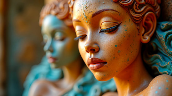 Sculpture de 2 femmes