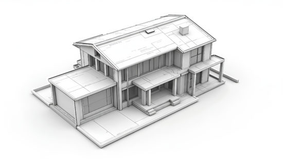 axonométrie d'une maison