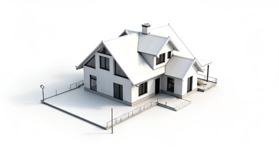 axonométrie d'une petite maison